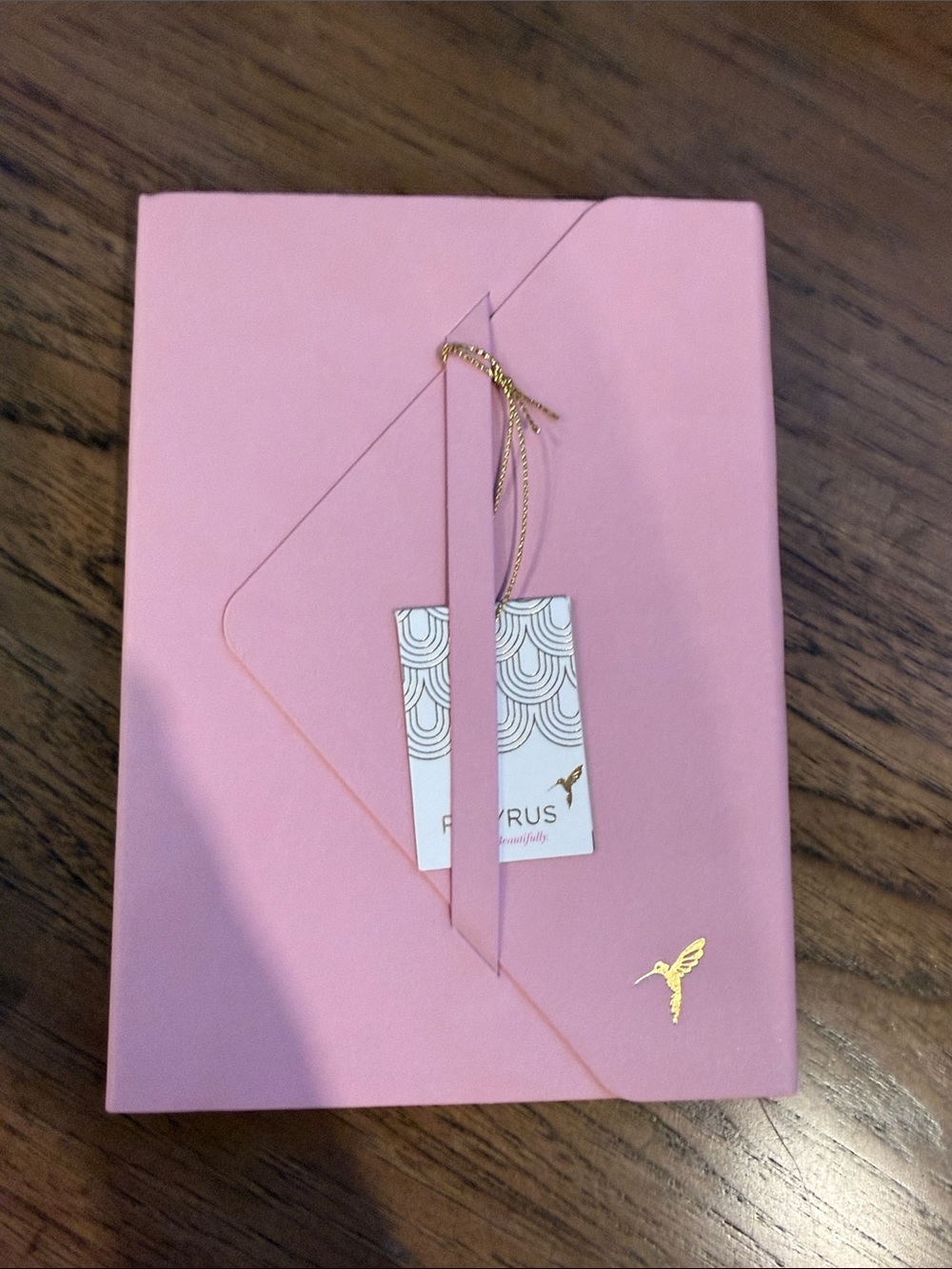 Papyrus Blush Pink Faux Leather Journal with Gold Accent